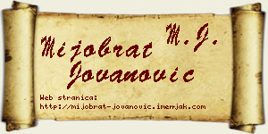 Mijobrat Jovanović vizit kartica